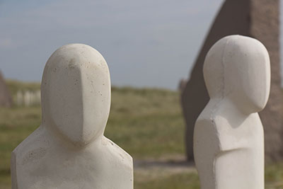 Skulpturer ved mindeparken for Jyllandsslaget